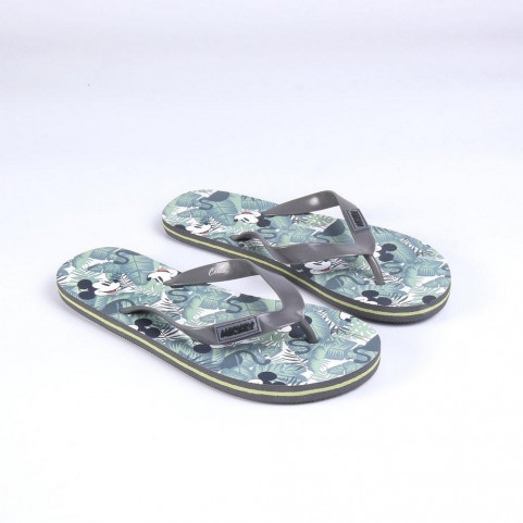 Men's Flip Flops Mickey Mouse Grey Green