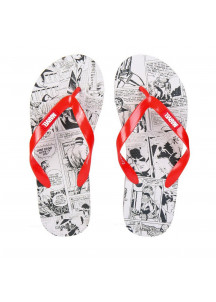 Men's Flip Flops Marvel Red Grey