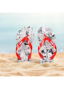 Men's Flip Flops Marvel Red Grey