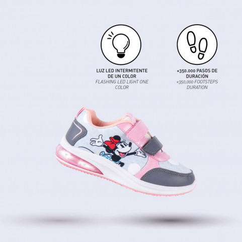 LED Trainers Minnie Mouse Grey