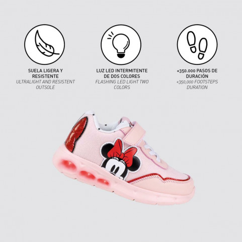 LED Trainers Minnie Mouse Pink