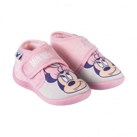 House Slippers Minnie Mouse Velcro Pink