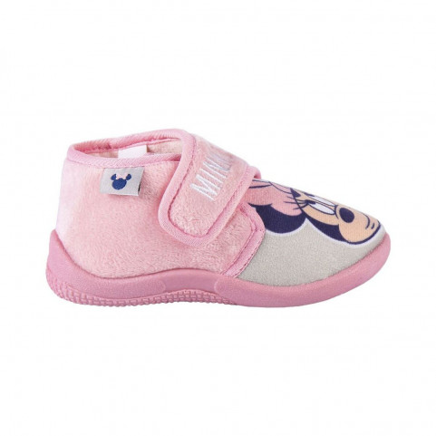 House Slippers Minnie Mouse Velcro Pink