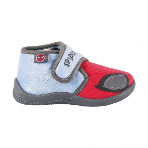 3D House Slippers Spiderman Grey Red