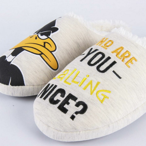 House Slippers Looney Tunes Polyester Light grey TPR