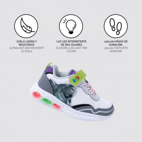 LED Trainers Buzz Lightyear White