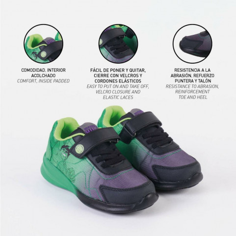 Sports Shoes for Kids The Avengers Green Black