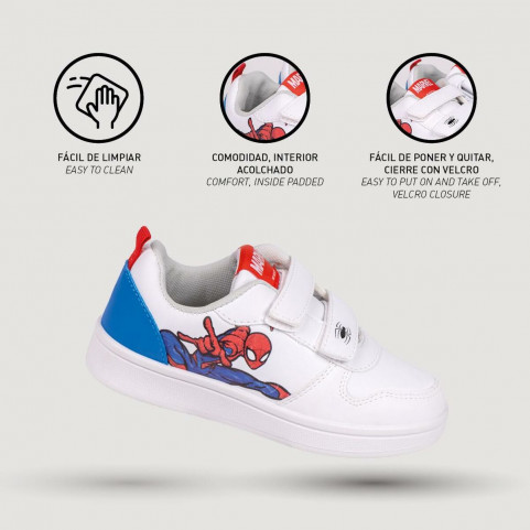 Sports Shoes for Kids Spiderman Velcro White