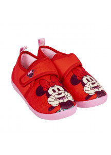 House Slippers Minnie Mouse Velcro Red