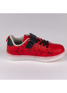 LED Trainers Spiderman Velcro Red