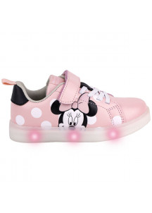 LED Trainers Minnie Mouse Velcro Pink