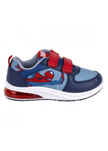 LED Trainers Spiderman Velcro Blue