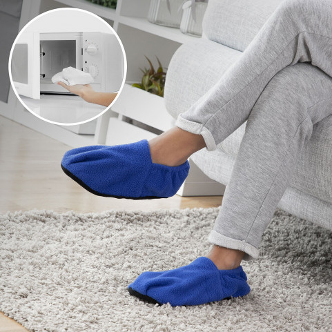 Microwavable Heated Slippers InnovaGoods Blue (Refurbished A)